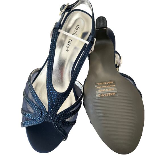 David Tate Women's Refined Embellished Illusion Evening Sandals Heels SZ 6.5 WW - Picture 7 of 8